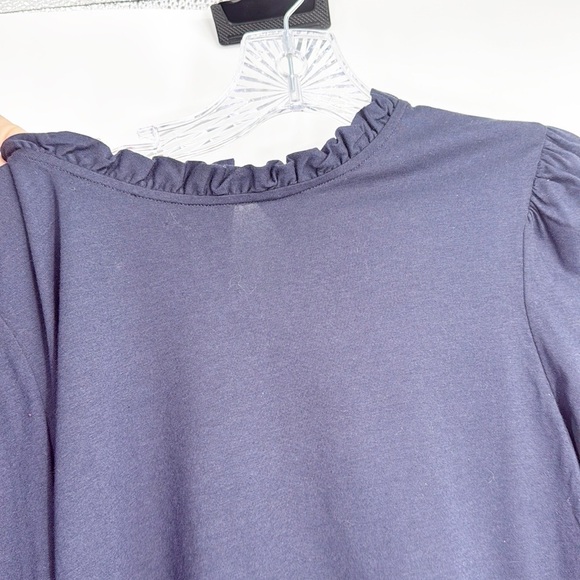 Boden Supersoft Frill Detail Top size 6 Navy Blue NWOT - Picture 7 of 15